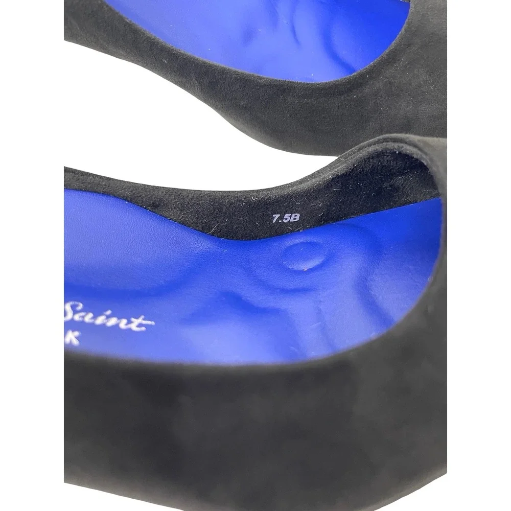 Antonia Saint NY All Day and Night suede block heel pumps Size 7.5B black